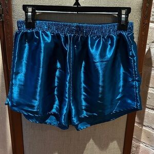 American Apparel Shiny Blue Athletic Shorts Size Large